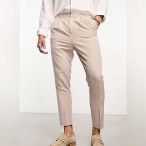 ASOS DESIGN Skiny strait fit pans stone